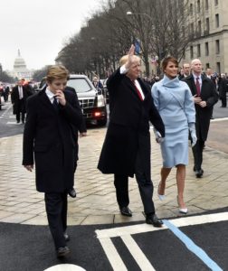 Baron Trump, President Donald Trump, Melania Trump, Inauguration Day.(Photo by U.S. Department of Homeland Security (DHS) [Public domain], via Wikimedia Common)