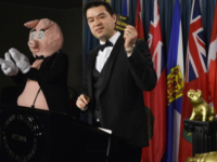 Canadian Taxpayers Federation's Federal Director Aaron Wudrick, seen here at the 17th annual Teddy Waste Awards. (Photo by Matthew Usherwood, iPolitics http://ipolitics.ca/2016/02/27/canadian-taxpayers-federation-blasts-mps-for-voting-to-increase-office-budget/)