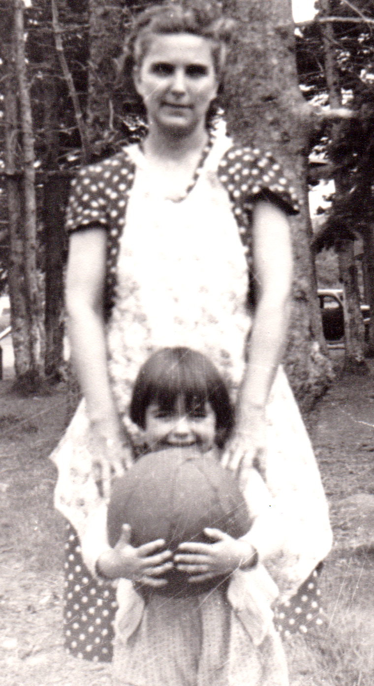 Mae. MacLellan and daughter Jean MacLellan (youngest ever camper)