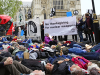 Campaign For Nuclear Disarmament demonstration, Westminster Abbey May 3, 2019 (source: Facebook)