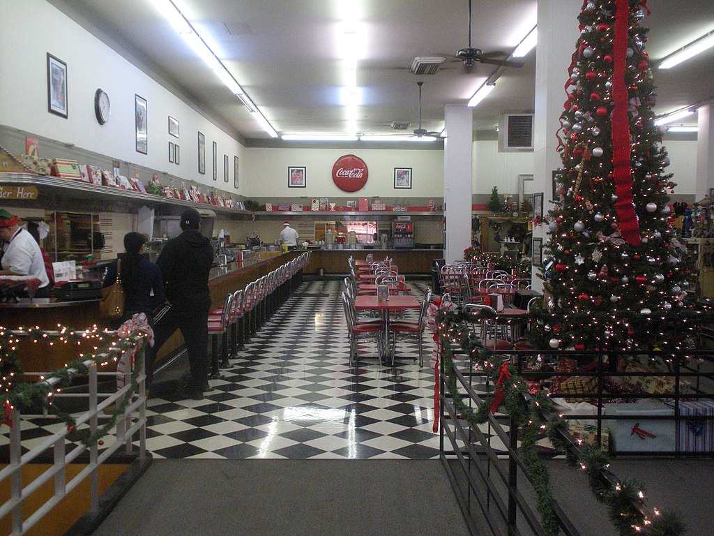 Woolworth's lunch counter, Five & Dime Antique Mall, Bakersfield, CA