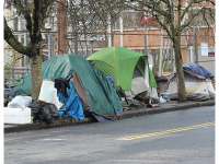 Homeless encarmpment, Northeast Portland (Photo by
