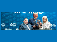 President Donald J. Trump receives a menorah from Miriam and Sheldon Adelson at the Israeli American Council National Summit Saturday, Dec. 7, 2019, in Hollywood, Fla. (Official White House Photo by Joyce N. Boghosian)