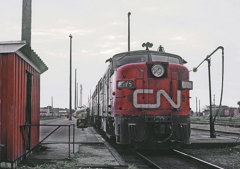 CN train in Moncton, NB, 1971