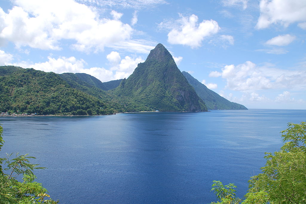 Petit Piton, St. Lucia. Gros Piton in the background.
