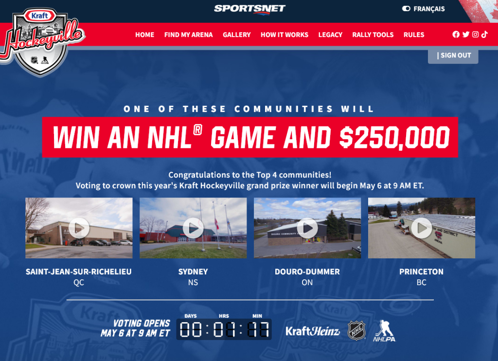 Kraft Hockeyville Home Page